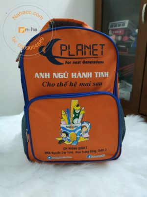 miêu tả mặt trước mẫu ba lô trẻ em 08