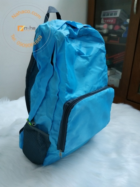 miêu tả mặt bên mẫu ba lô xếp gọn 01