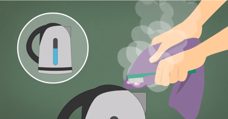 gỡ bã kẹo cau su bằng cách dùng hơi nước nóng